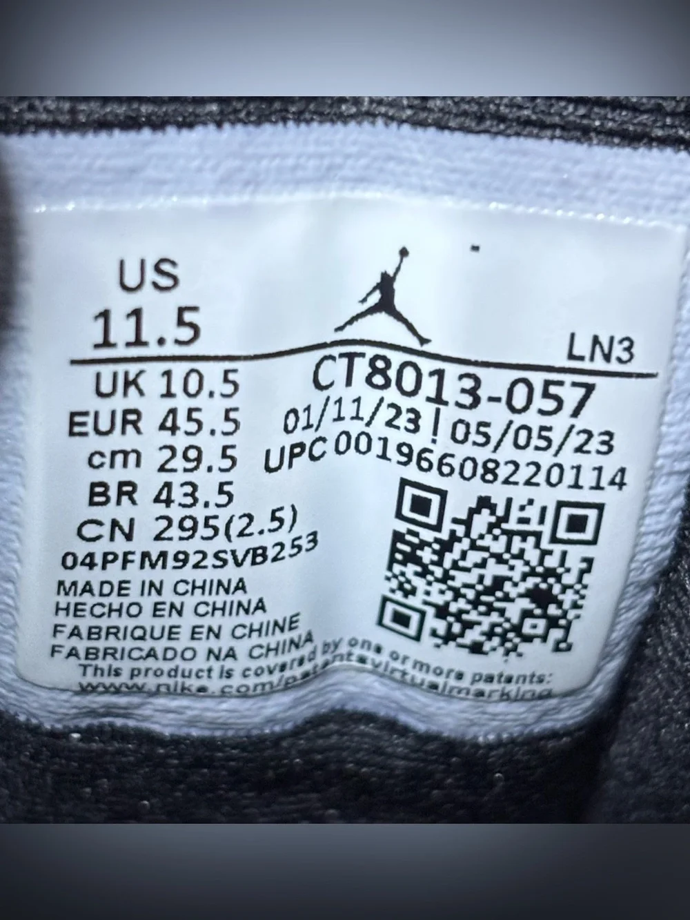 Jordan 12 Retro Field Purple 2023 Size 11.5